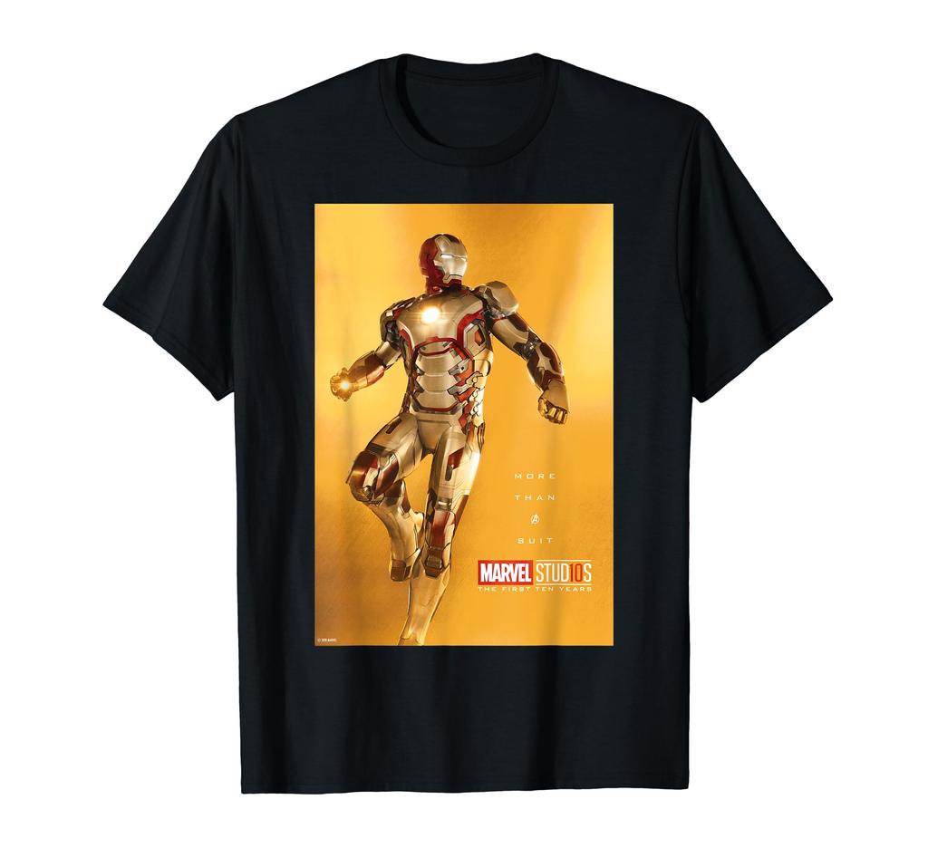 Marvel Studios 10 Year Iron Man Poster Graphic T-Shirt