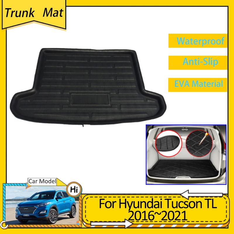 For Hyundai Tucson MK3 TL 2016 2017 2018    Accsesories Car Rear Trunk Mats Boot Cargo Covers EVA Waterproof Carpet