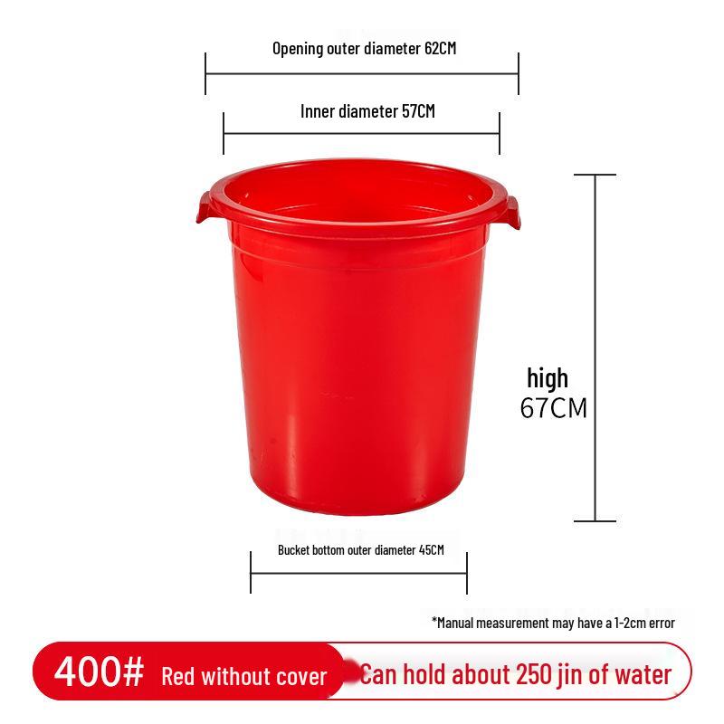 Extra Large Thickened Household Water Storage Bucket with Lid, White, for Fermentation & Enzyme Processing.