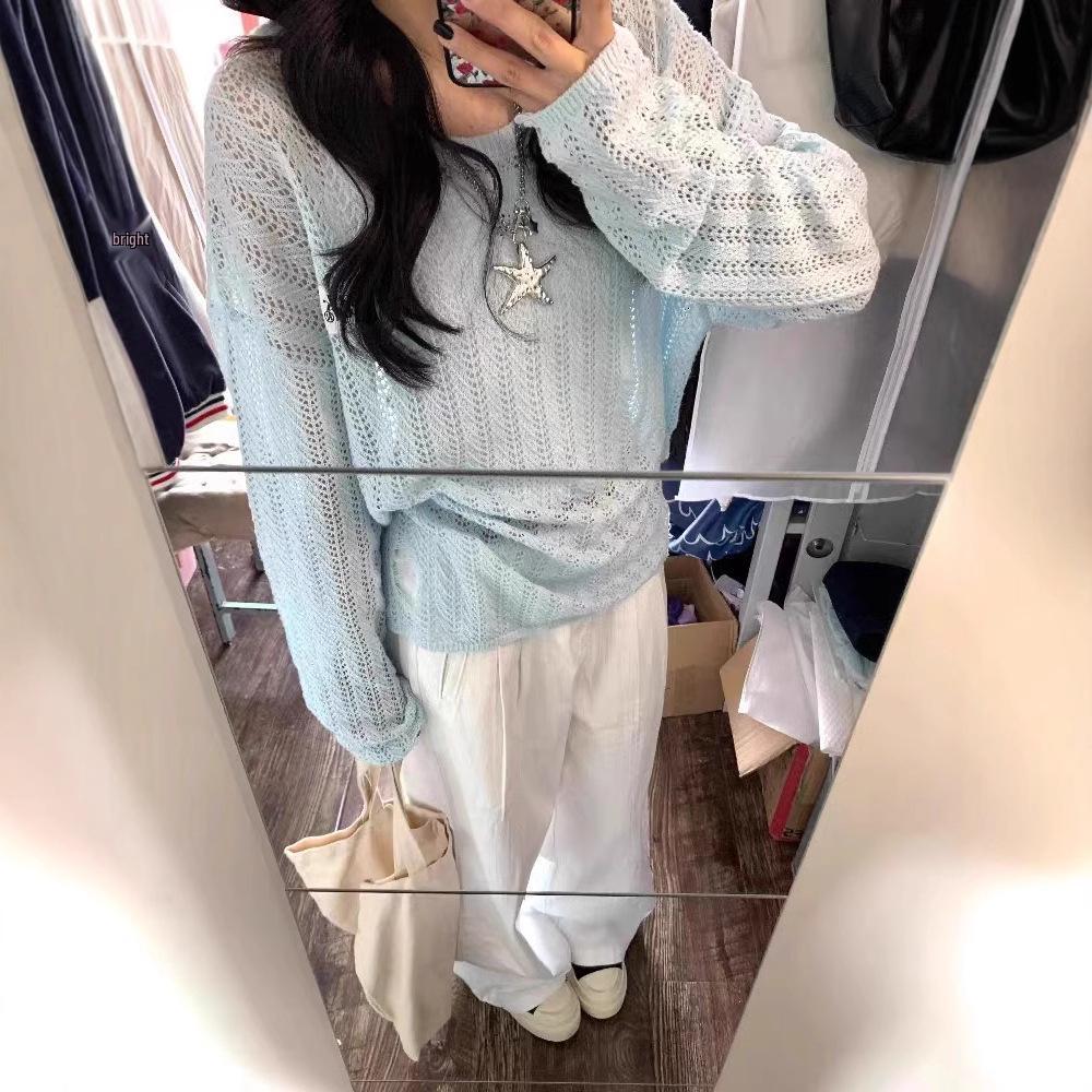 

Women s Summer Knit Sun Protection Pullover Cardigan One Size (40-62.5 kg)