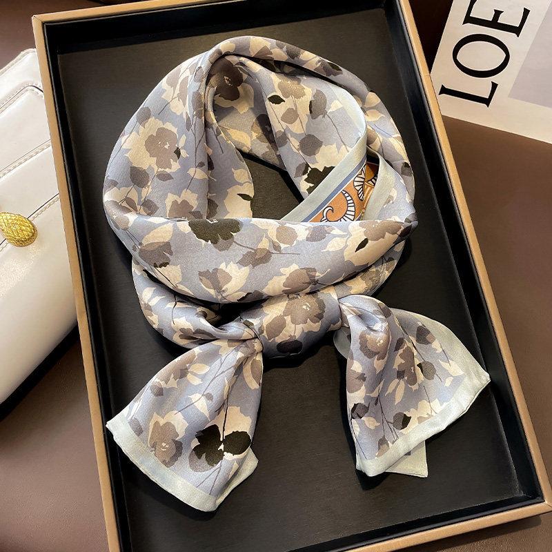 111 mulberry silk scarf women's spring and autumn temperament high-end versatile silk streamer fashion versatile long silk scarf accessories