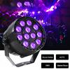 D2 LED Stage Par Lights Violet Stage Light DJ Disco UV Black Light Par Light Sound Activated Remote DMX Control Christmas Party