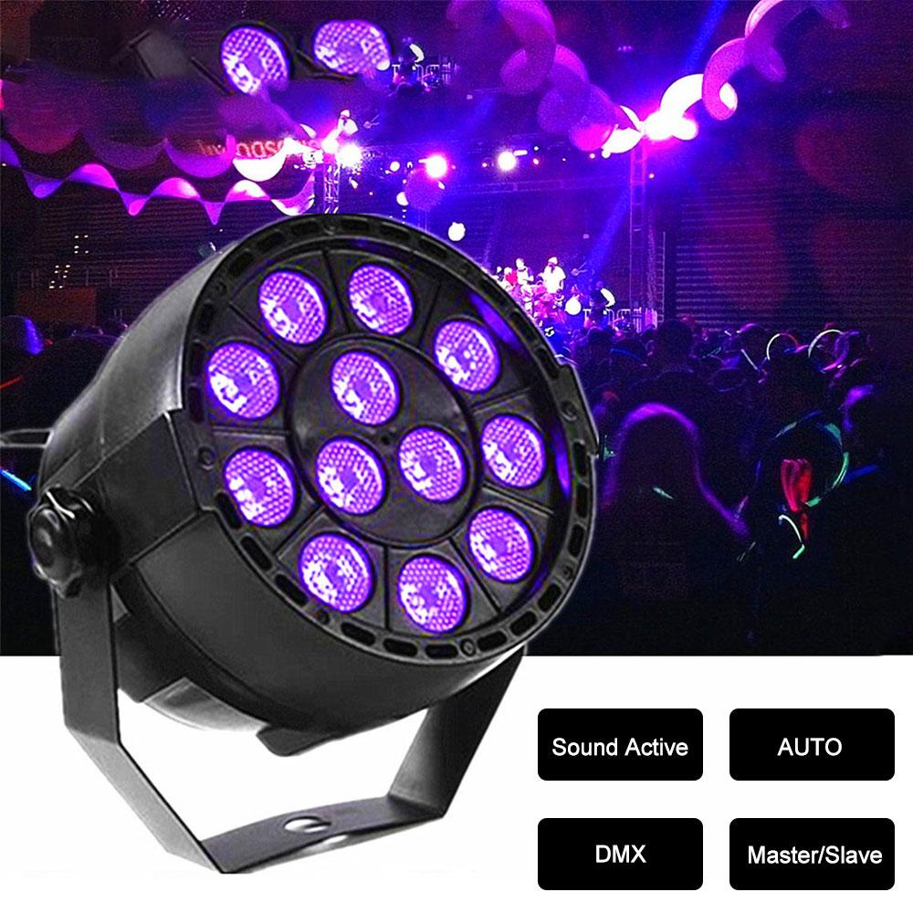 D2 LED Stage Par Lights Violet Stage Light DJ Disco UV Black Light Par Light Sound Activated Remote DMX Control Christmas Party