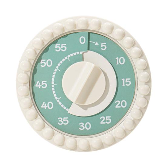 55-Minute Pink Mechanical Kitchen Timer Cooking Baking Eggs Loud Alarm Kitchen Timer Magnetic Back Visual Timer