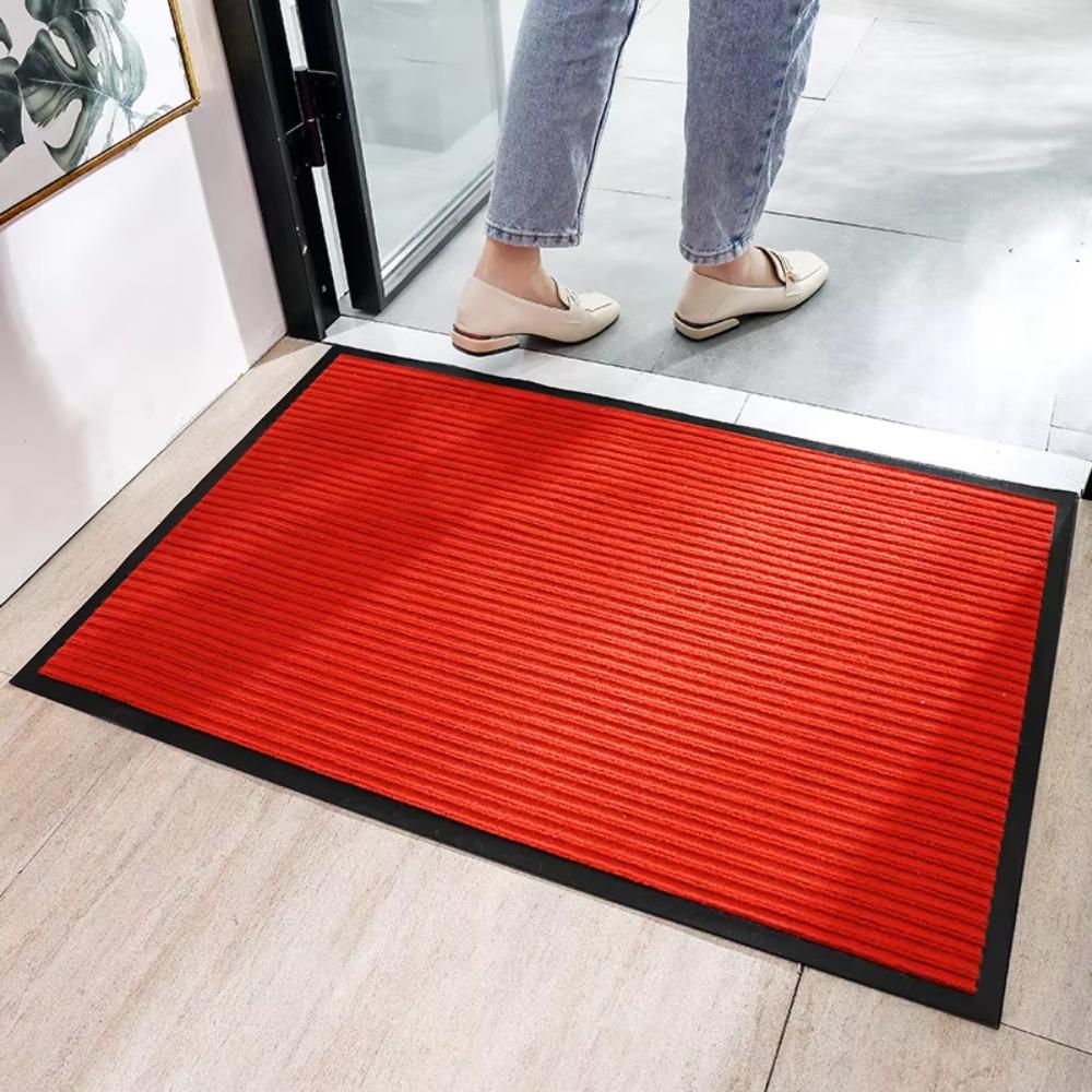 Water-absorbent Stripe Groove Door Mat Non-Slip Corridor Rug Kitchen Carpet Welcome Mat  Outdoor
