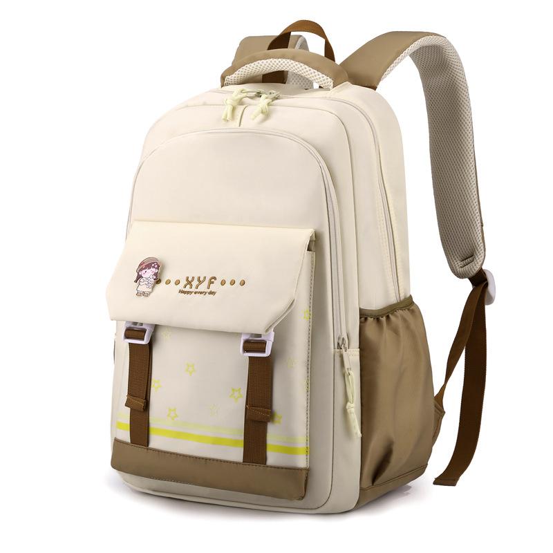 

New lightweight and burden-reducing schoolbag, large-capacity anti-splashing backpack for junior high school students хакі