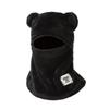 Windproof Cute Bear Cap Scarf Set Plush Ear Protection Hat Fashion Pullover Cap  Women Girls
