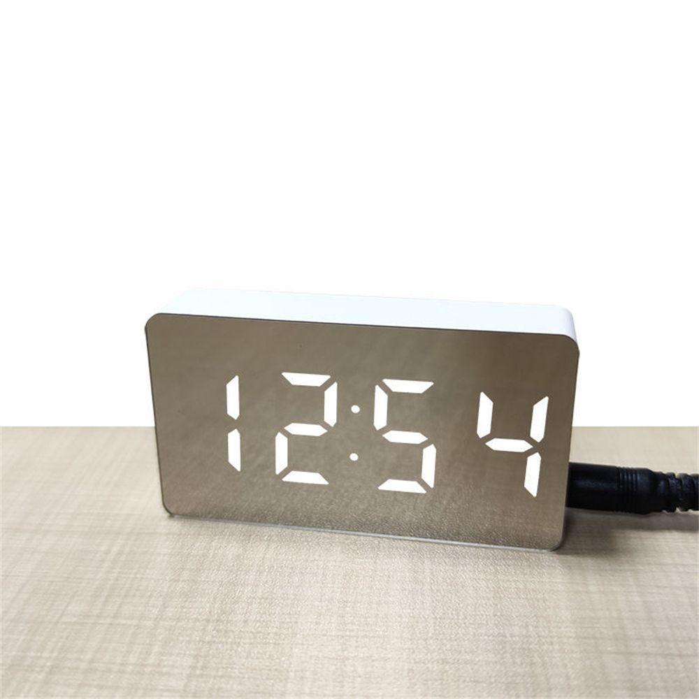 Gifts Led Light USB Snooze Digital Alarm Clock Mirror Clock LED Display