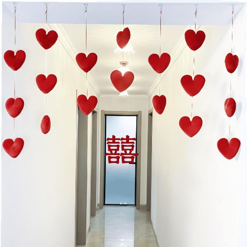 Cute Knot Door Curtain No Punching Partition Curtain For Bedroom Bay Window Room Divider Girl Heart Diy Home Decor