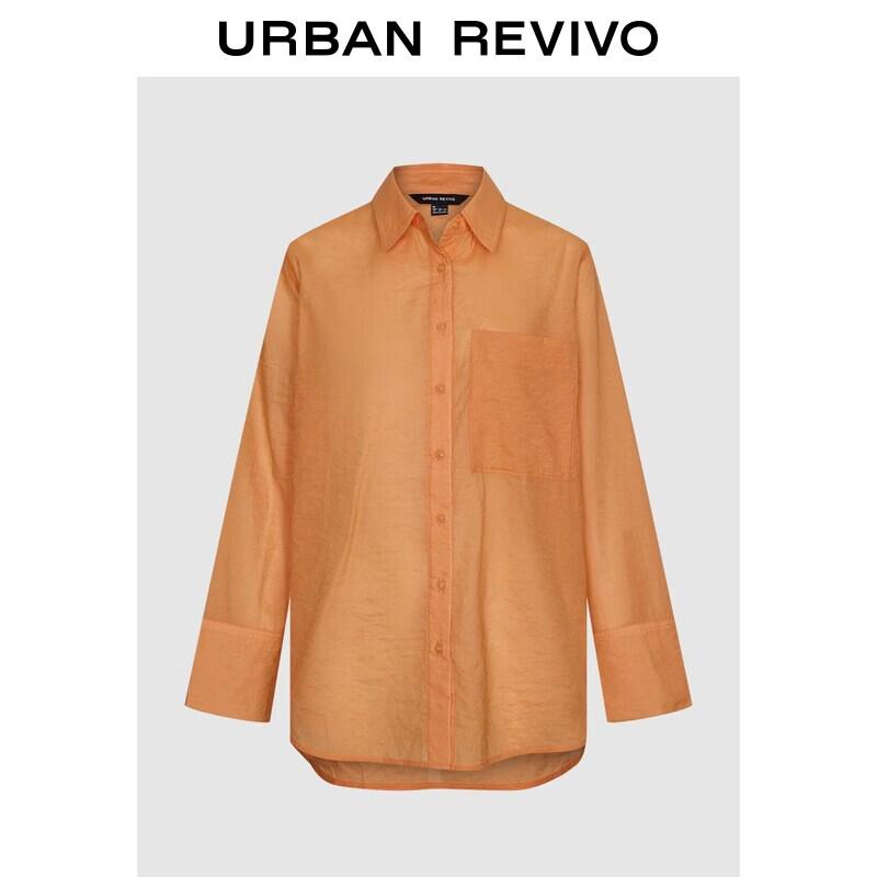 UR2026 Women s Pleated Single-Breasted Shirt L