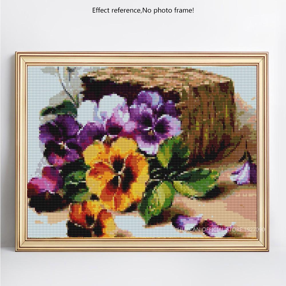 

HUACAN 5D DIY Алмазная картина Вышивка крестом Цветы Полный квадрат Новое поступление Мозаика Алмаз 20*30 cm