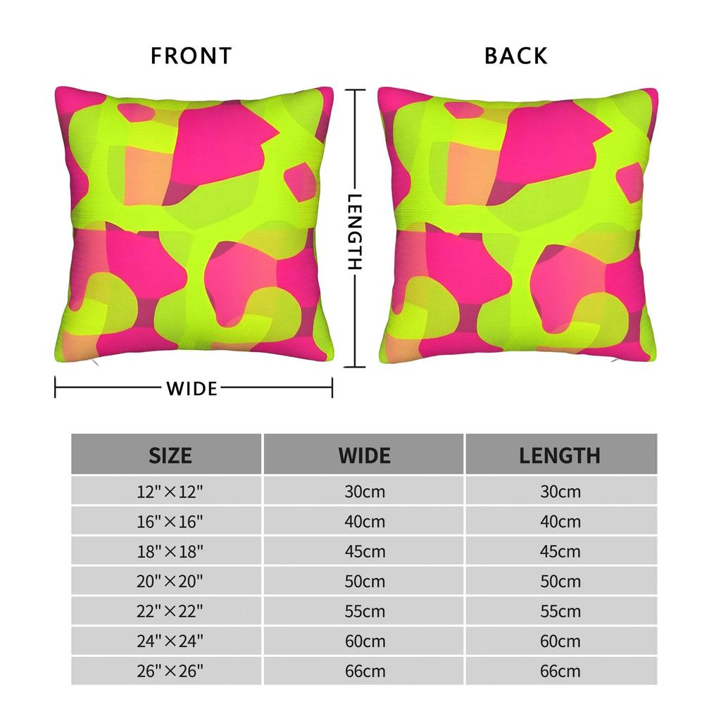 Lime Green Abstract Pattern Pillow Cover Print Cushion Cover Cute Funny Pillow Case For Living Room Chair