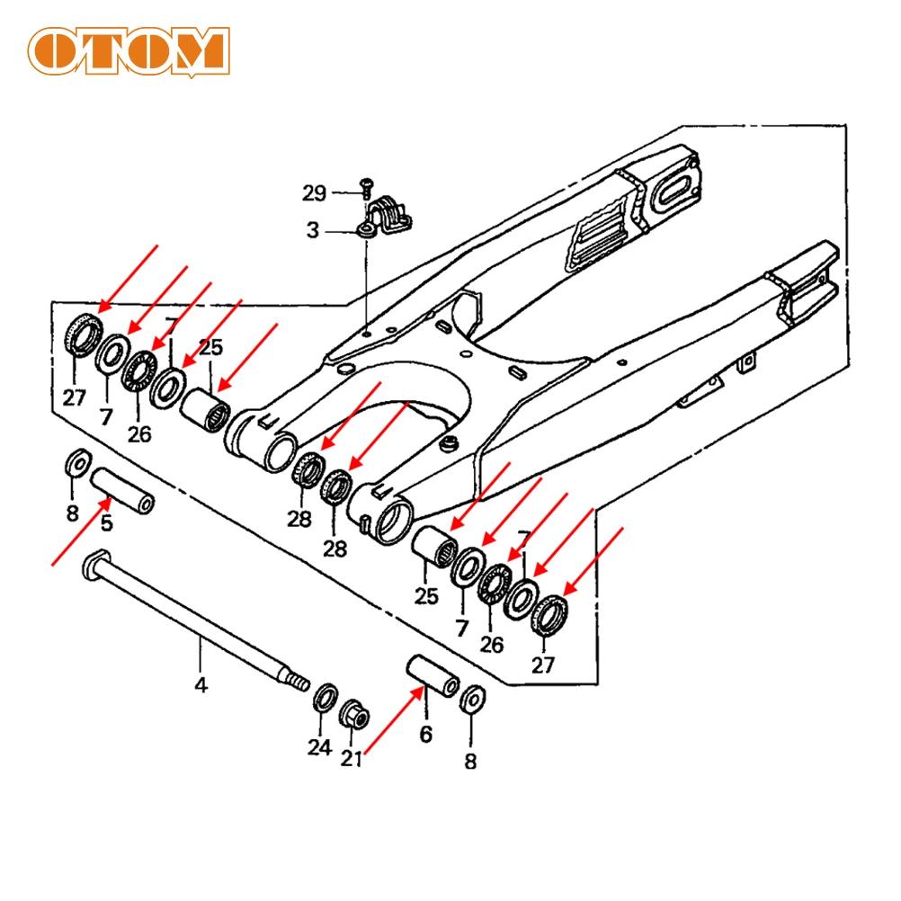 For HONDA CR125 Motocross Swing ARM Maintenance Kit Swingarm Needle Bearings Bushings Seals Off-road Motorcycle Pit Dirt Bikes