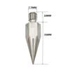 1pcs Stainless Steel Mini Prismatic Pole GPS Pole Tip M10 M8 Point Replacement For Prismatic Rod With 1/4" Female Thread