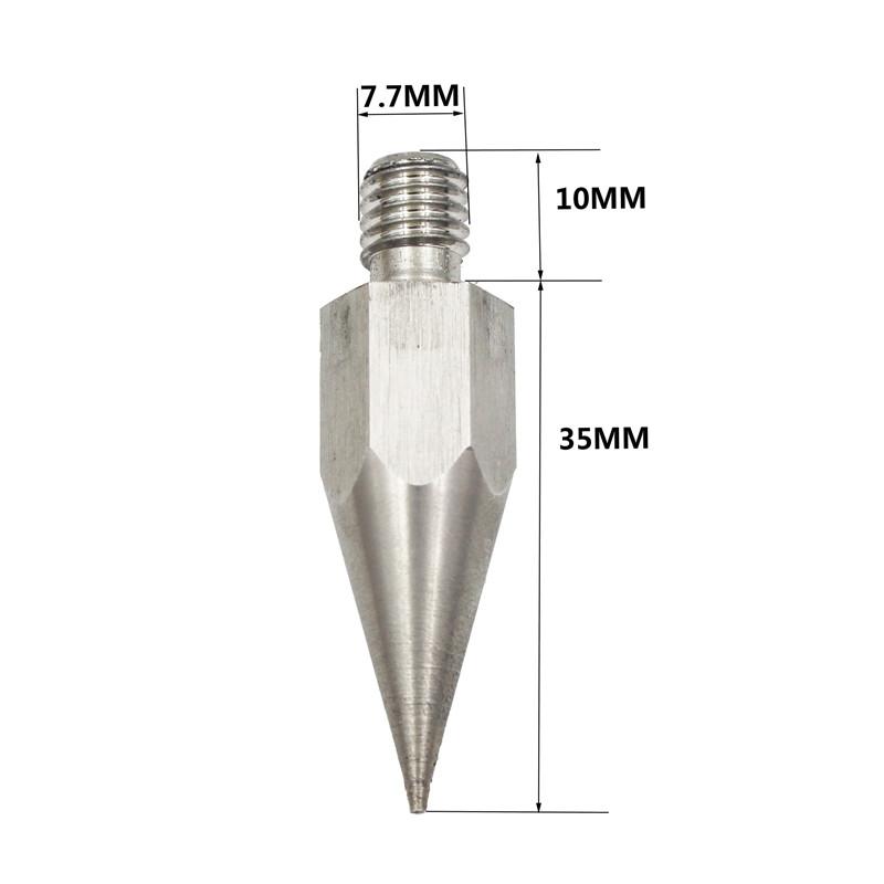 1pcs Stainless Steel Mini Prismatic Pole GPS Pole Tip M10 M8 Point Replacement For Prismatic Rod With 1/4" Female Thread