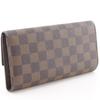 LOUIS VUITTON Portefeiulle International Purse N61217 Brown Damier canvas unisex Used