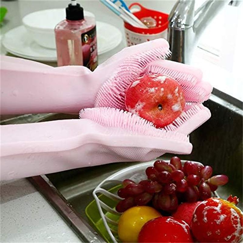 Multifunctional Silicone Dishwashing and Housework Gloves - Heat-Resistant Magic Cleaning Gloves