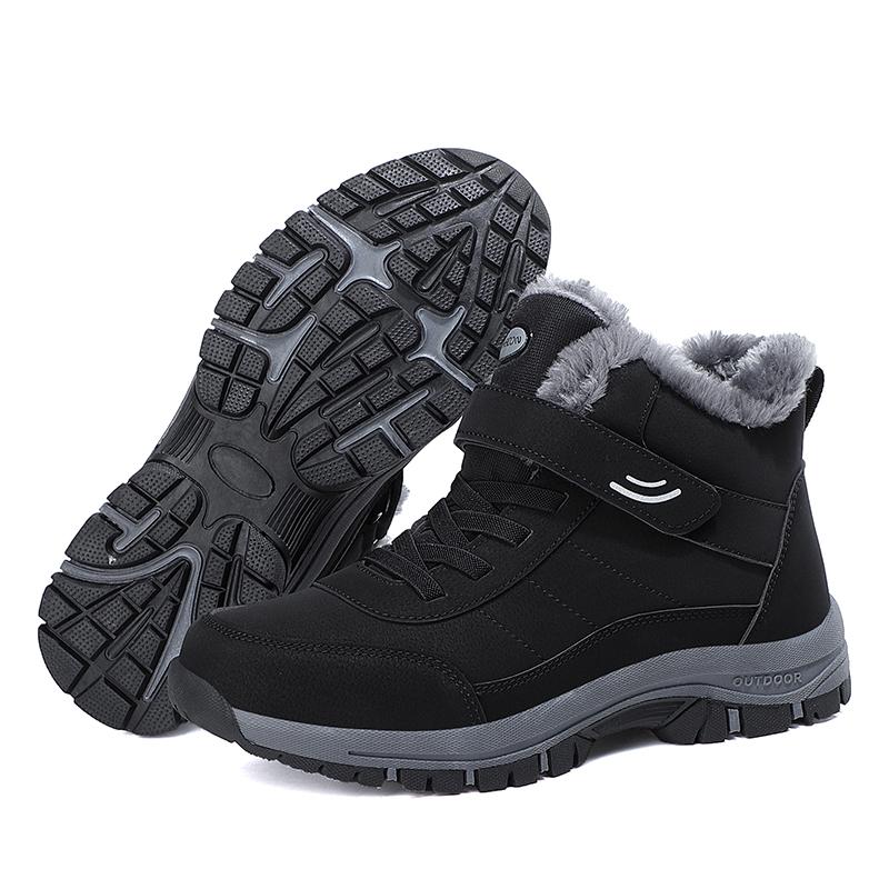 Warm Men Winter Boots Outdoor Plush Warm Ankle Boots Lightweight Couple Walking Shoes Women Waterproof Snow Boots Winter Cotton Shoes