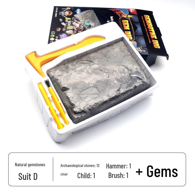 Dinosaur Fossil & Gem Excavation DIY Kit – Educational Archaeological Toy for Kids