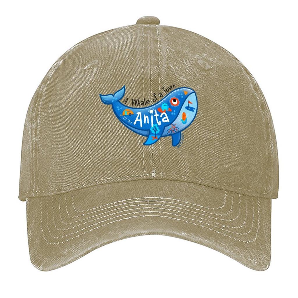 Whimsical Whale for Anita Iowa Baseball Cap Sunscreen Golf Derby Hat Sailor Cap for Men Hats For Women Mens