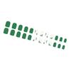 24 Pcs Flowers False Nail Light Green Artificial Nail Glossy Full Cover Stick on Nail Short Square Press On Nail