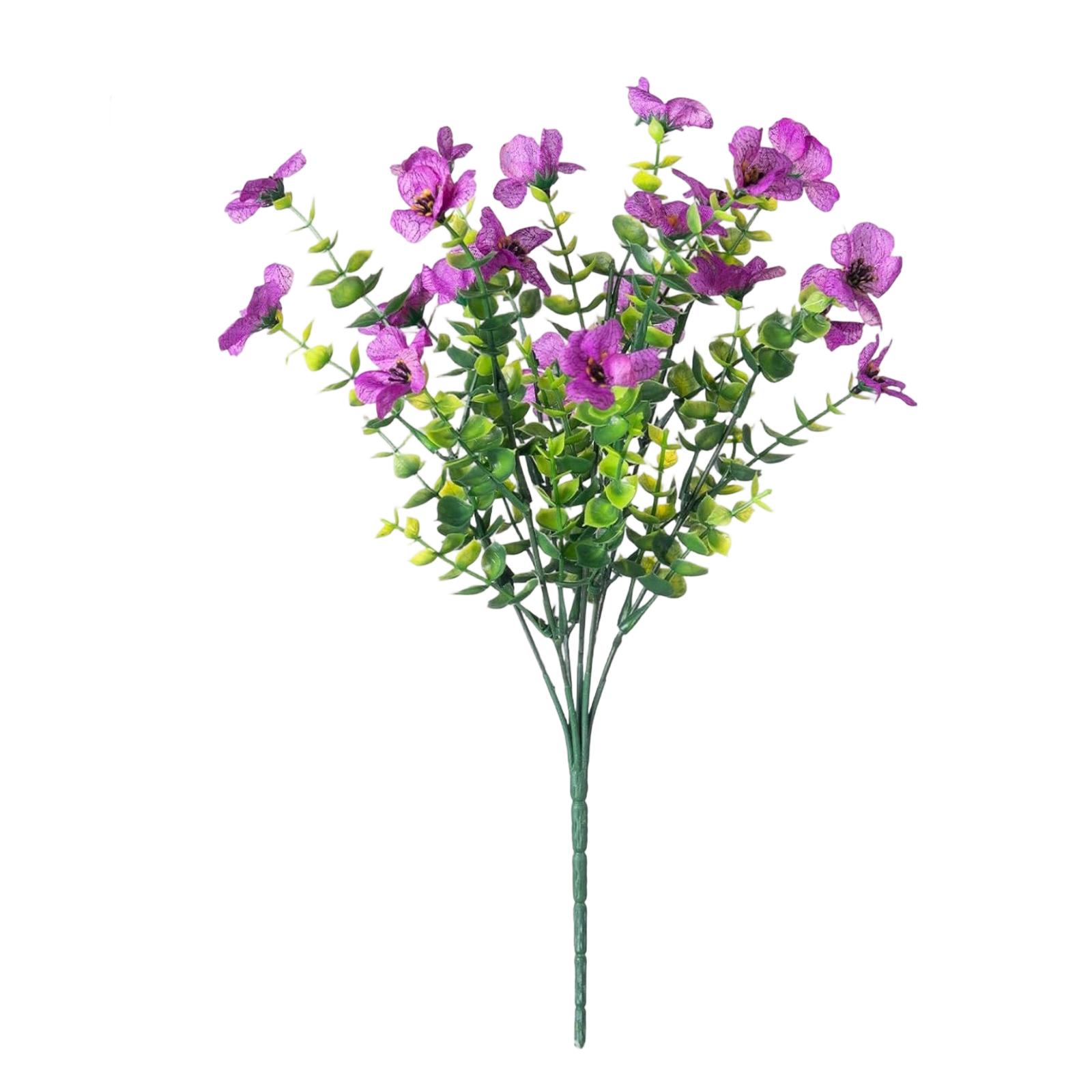 

Artificial Flower Arrangement Realistic Decorative Plant for Home Office Tabletop Display Simulation Floral Ornament One Size