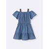 Gu By Uniqlo Girls Denim Off Shoulder Dress