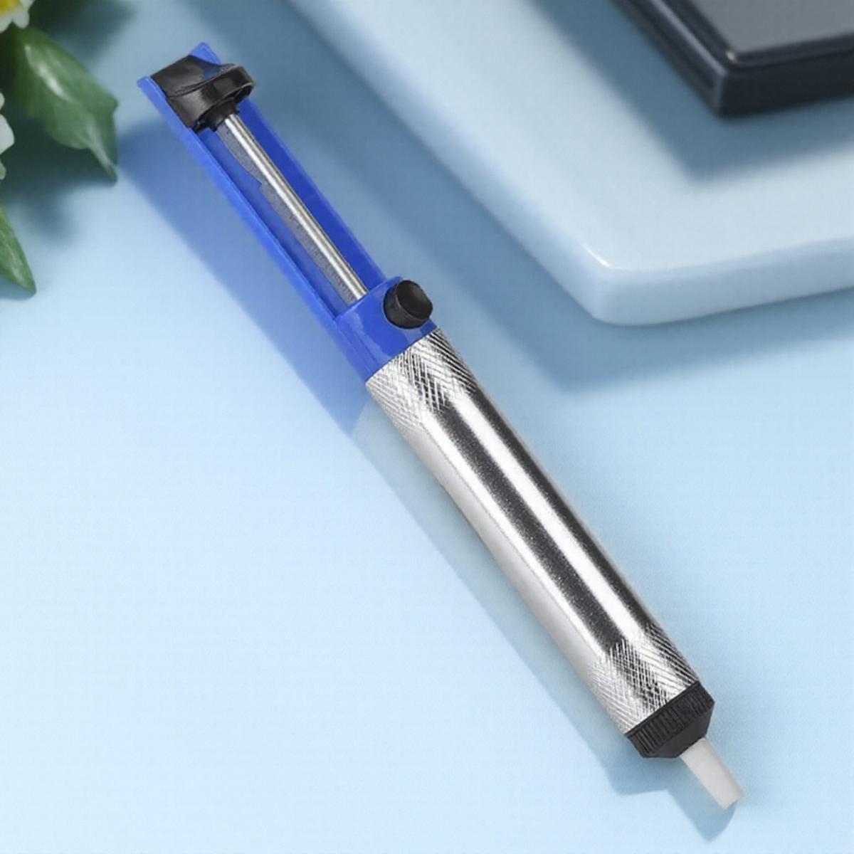

Aluminum Suction Pump Tin Gun for Welding Pen Vacuum Removal Soldering Iron Old Hand Tool Vacuum Extractor синій