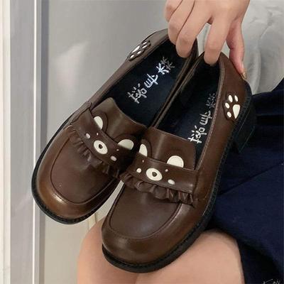 Lolita Schuhe süßes Mädchen Einzelschuhe jk Sommer flachsohlig Shaoluo japanisch Mary Jane kleine Lederschuhe Frauen