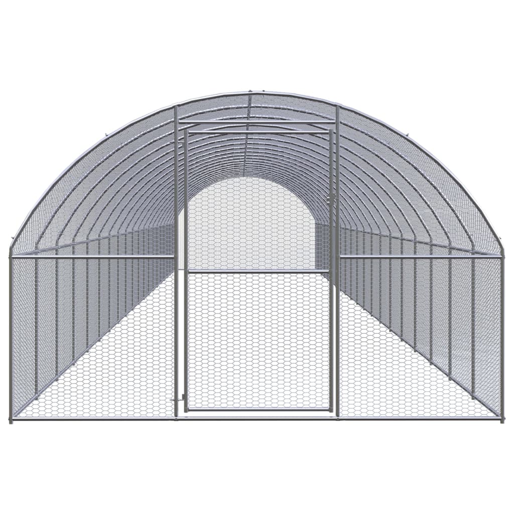 Vidaxl Jaula Exterior Para Pollos, 3X20X2 M, Acero Galvanizado