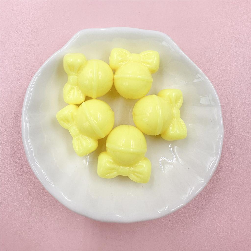 Creative Necklace 5pcs Creative Accessories DIY Bow Bell Beads Mobile Phone Chain Acrylic Bracelet 19.3*18.9mm Christmas Gift