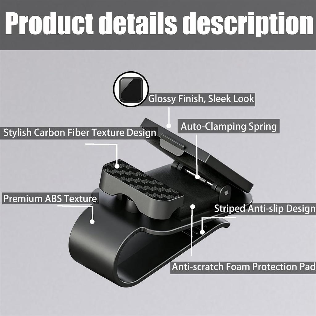 Horizontal Sunshade Car Eyeglass Clip Multifunctional Car Sunglasses Frame Ticket Clip Universal Sunglasses Storage Product