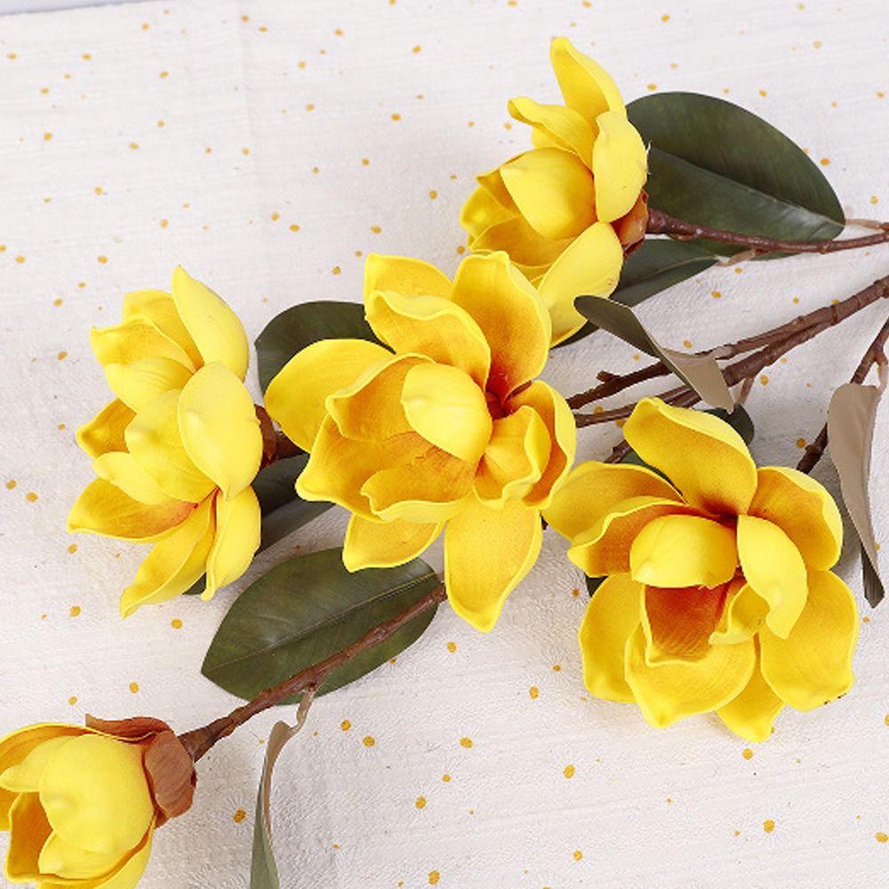 97cm Artificial Magnolia Branches Floral Art Artificial Orchid Flowers  Living Room Desktop