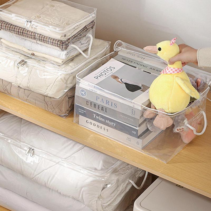 Dust-proof Large Capacity Storage Bag Quilt & Clothes Organizer With Zipper And Handles For Closet Wardrobe Household accessory