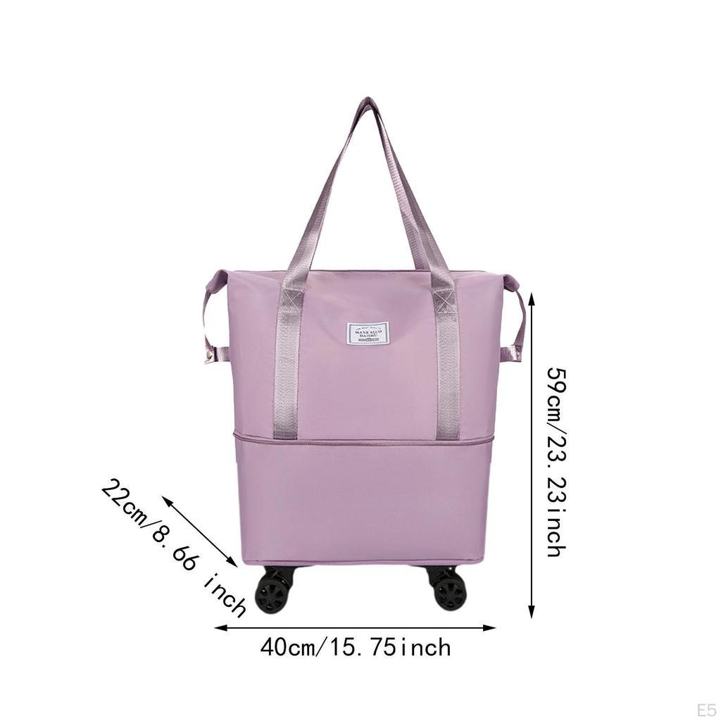 Compact Travel Duffel Bag with Wheels for Easy Transport