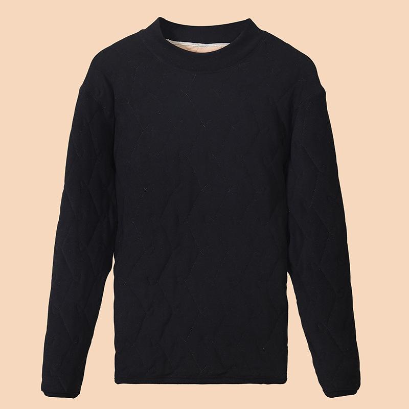 Set de lenjerie termică pentru bărbați: Bumbac super gros, cu trei straturi, cu căptușeală de catifea pentru protecție împotriva frigului de iarnă (600g)