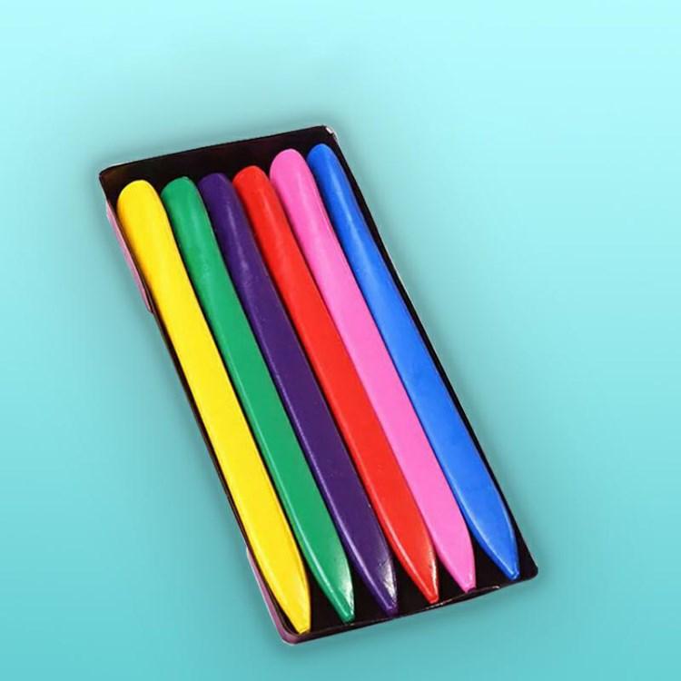 

6 Color Non Dirty Hands Crayons for Children Color Coloring School Supplies Type A