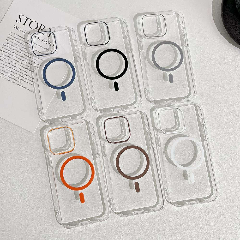 Anti Yellowing Clear Case for Magsafe Mag Safe Iphone 17E 17 E Air 16 Pro Max 15 Plus 14 13 12 11 17Pro 16Pro 15Pro Magnetic Phone Cover Accessories