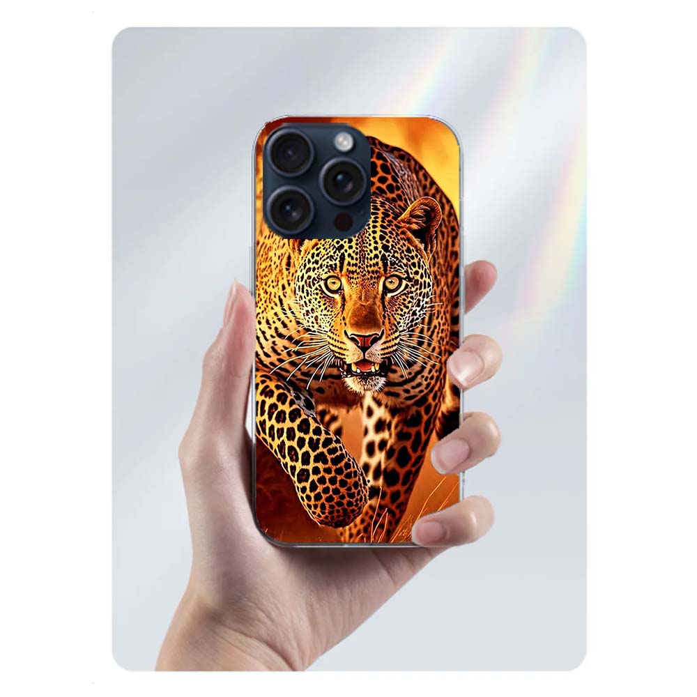 Majestic Leopard Clear Phone Case For Iphone 17 Air 16 Pro Max 15 Pro 14 Plus 17E 16E 11 13 12 Mini Cover Cases Fundas Cell TPU
