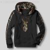 New Men's Autumn and Winter Casual 3D Pullover Sweater Street Sports Warm Elk Camouflage Hoodie Sweater