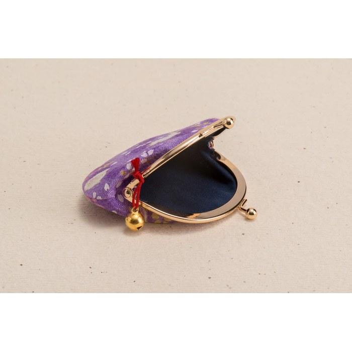 Kyoto Geibi-do Kyo-Yuzen Rabbit Pattern Wallet with Bell 2.6 Inch (Navy)