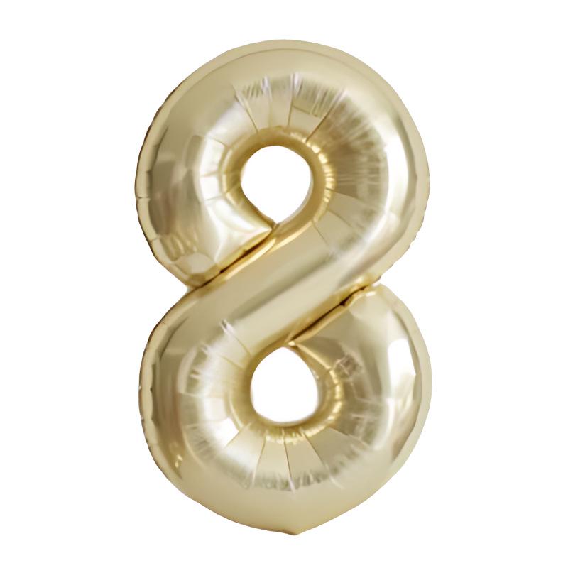 32-Inch Body Shaping Numeric Balloons - Gold & Silver, Floating Birthday & Celebration Decor