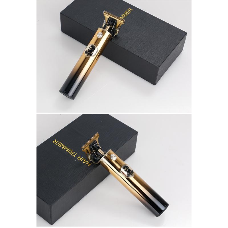 LCD Display Oil Head Hair Clipper Lithium Battery Silent Rechargeable Carving Head Washable Electric Pusher
