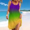 Women's Beach Dress Mini Dress Colored Drawing Print Casual Modern Dress Sleeveless Loose Fit Outdoor Daily Summer