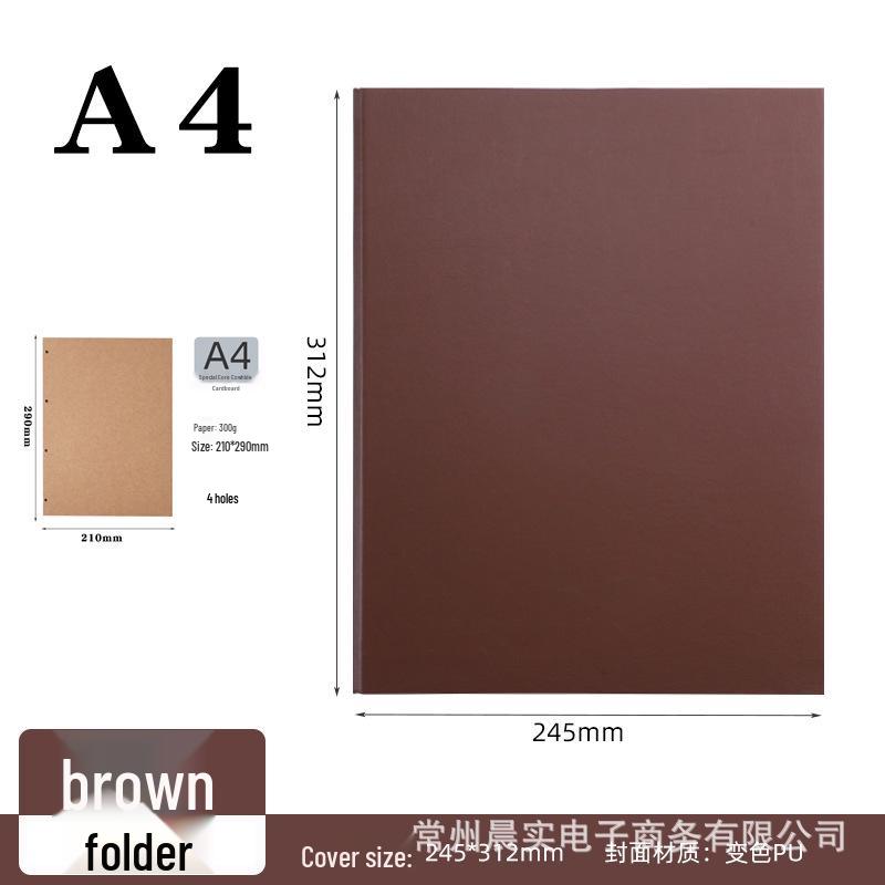 Chenshi Leather A4 Business Notebook & 4-Hole File Folder with Logo