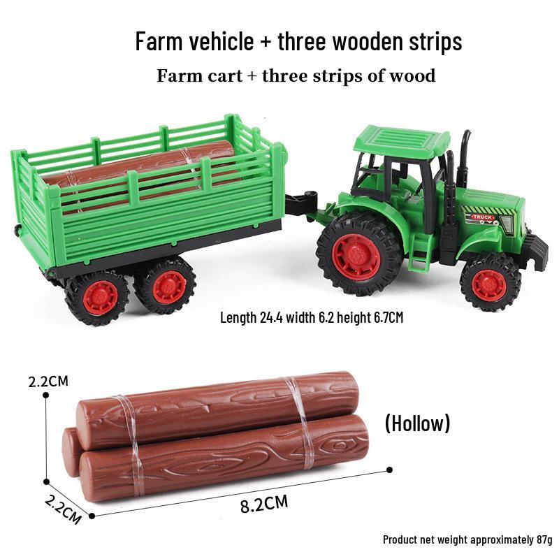 Farm Animal and Human Figures Playset with Fences: Rabbit, Sheep, Donkey, Cow - Parent-Child Simulation Toy
