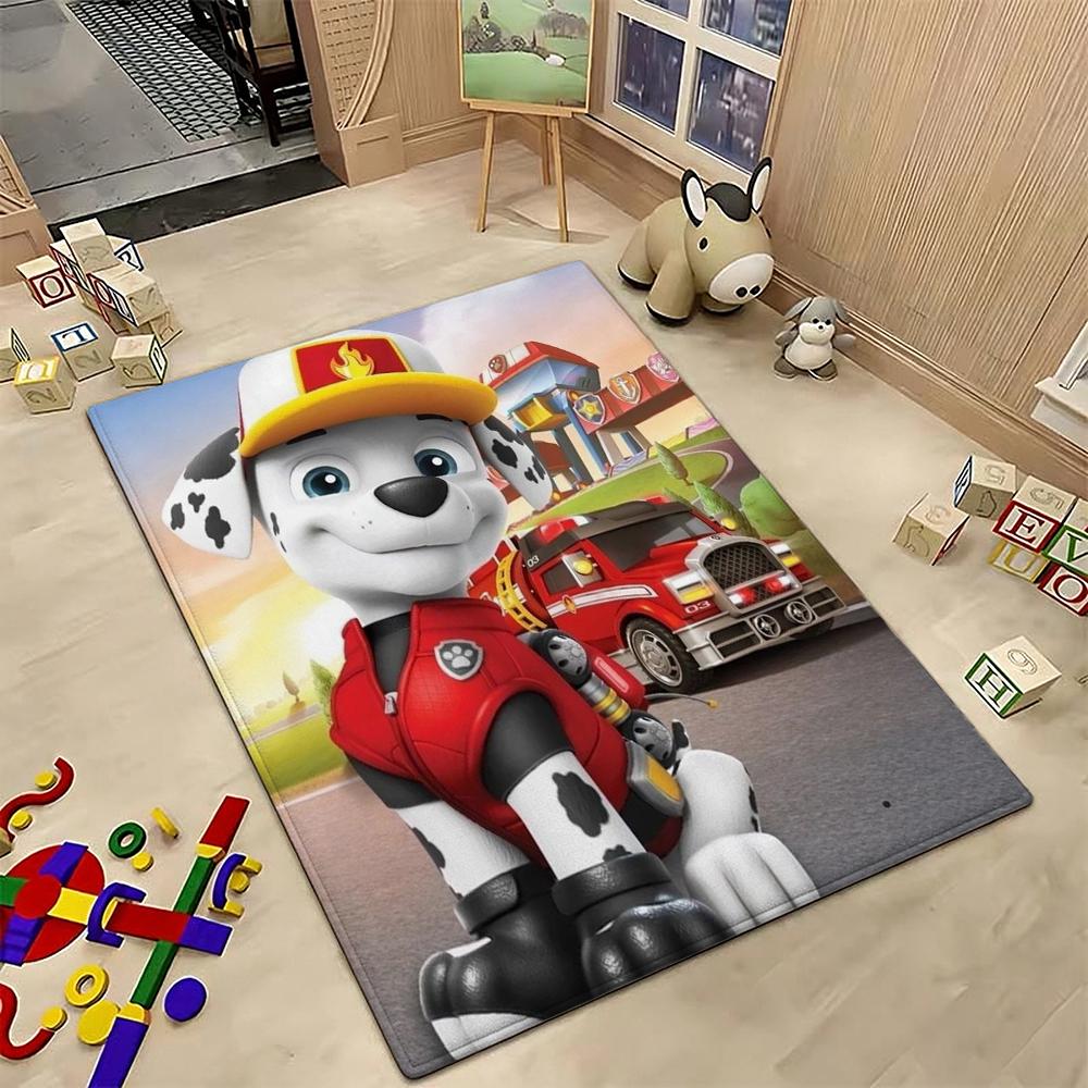 Paw Patrol Rescue Team Theme Rug Nonslip Durable Carpet For Gaming Room Play Area Home Party Decor Halloween Gift
