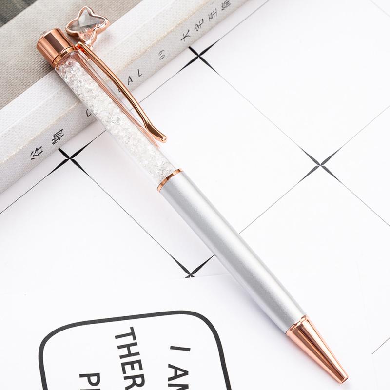 1.0mm Ballpoint Pen Creative Crystal Diamonds Metal Pen Stationery For School Student Office