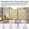 Window Privacy Film Stained Glass Floral Decorative Window Clings Colorful UV Blocking Static Glass Decals for Bedroom Living Room