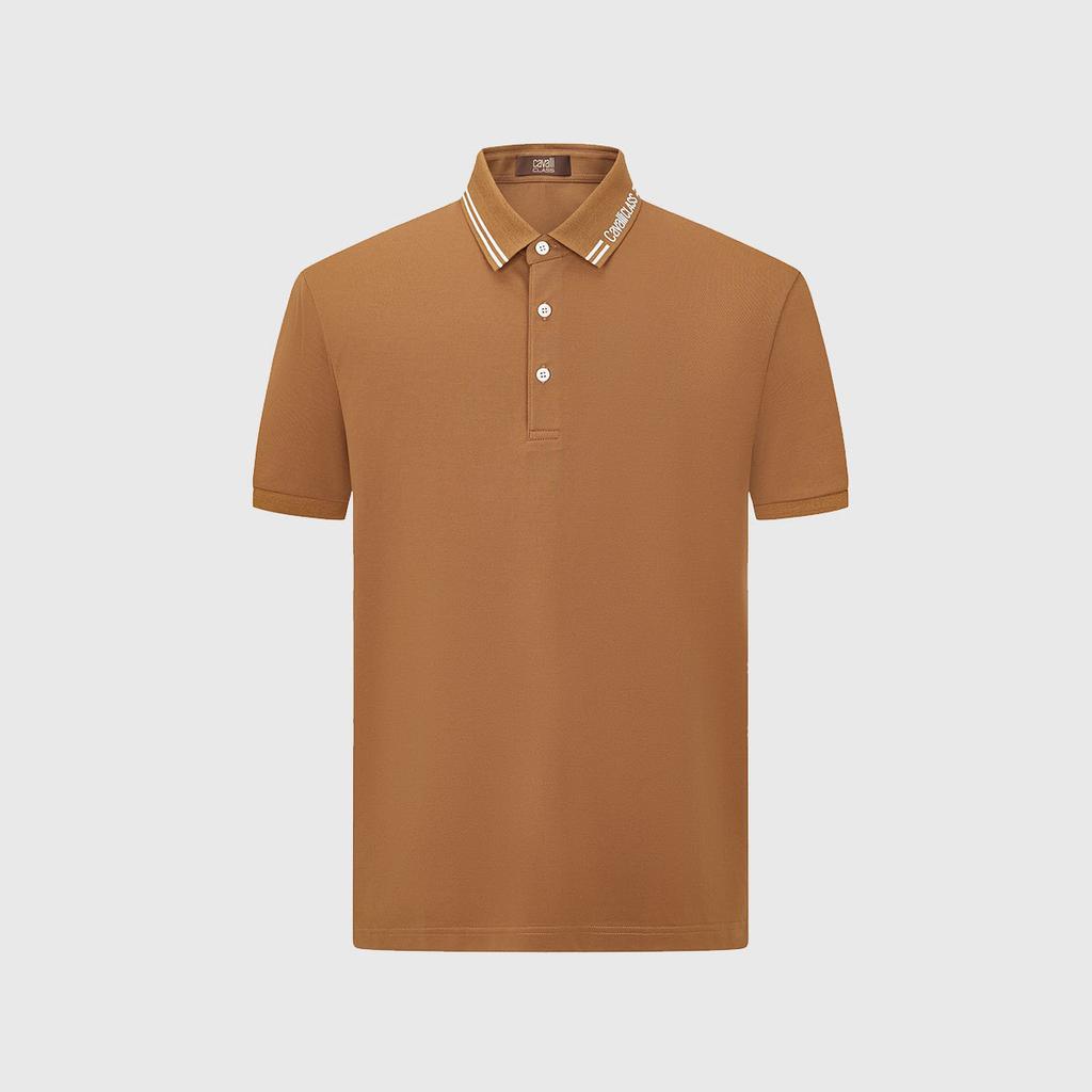 Men's Contrasting Color Short-Sleeved Polo Shirt